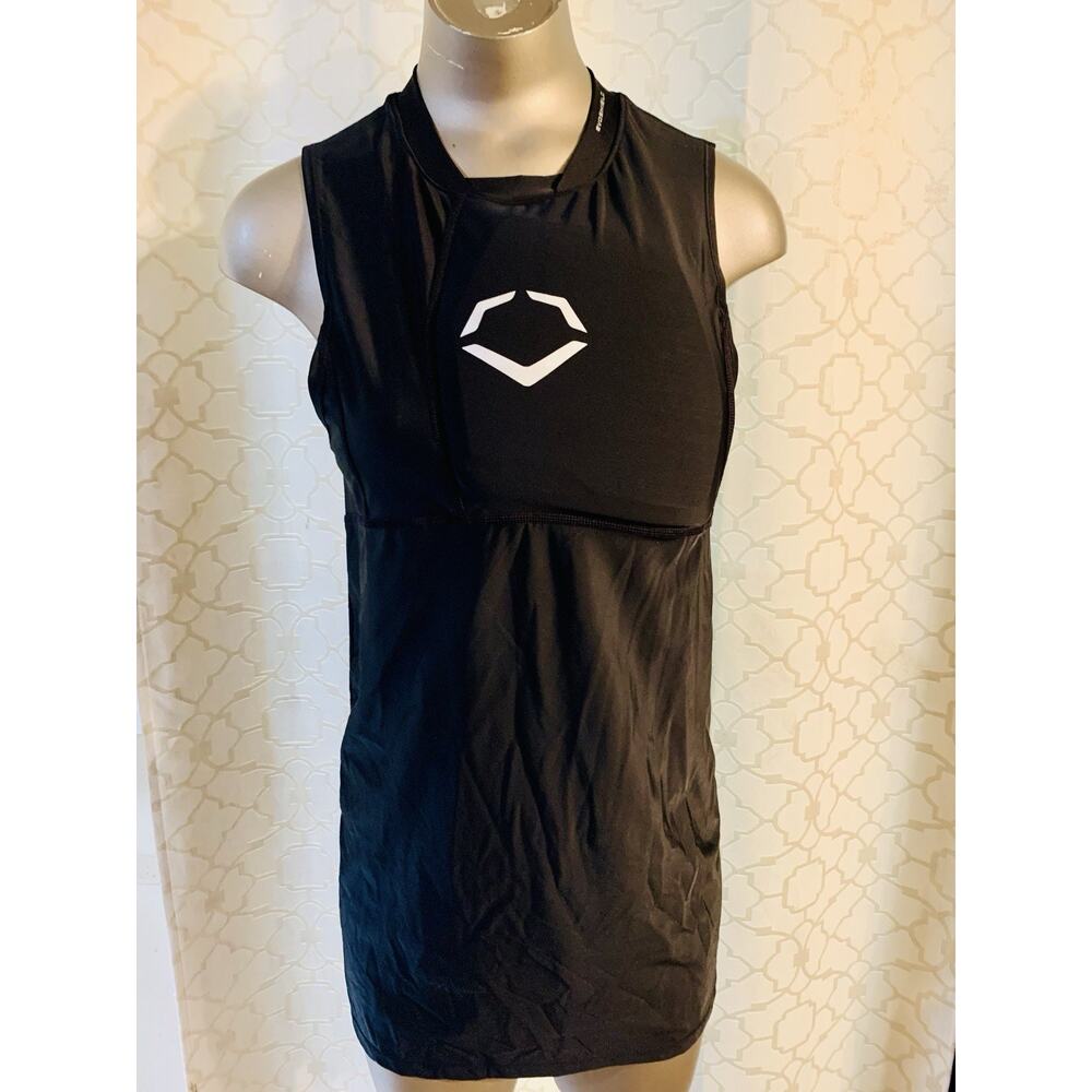 EvoShield Adult Protective Baseball Chest Guard Sleeveless Shirt Size M Black